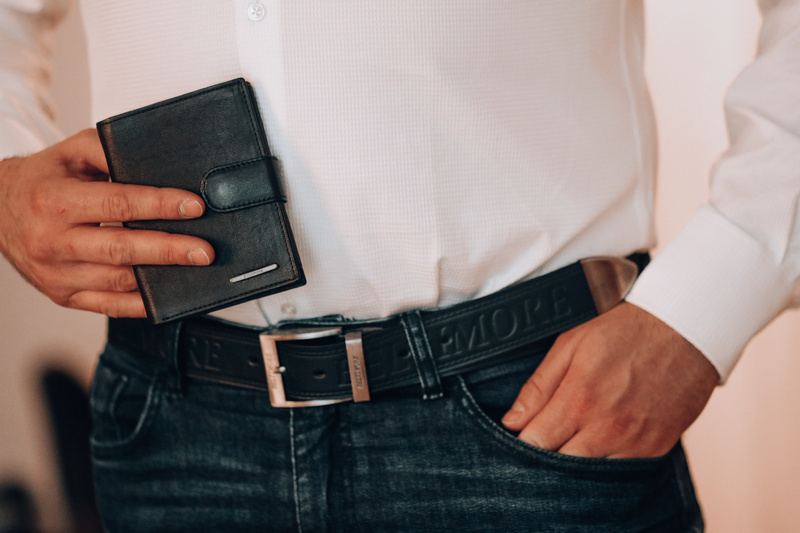 Beltimore męski skórzany pasek szeroki jeans granatowy 520 : Kolory - granatowy, Rozmiar pasków - r.125-140 cm