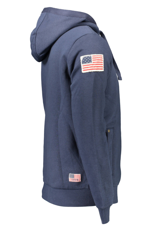 NIEBIESKA BLUZA Z ZAMKIEM US POLO MĘSKA