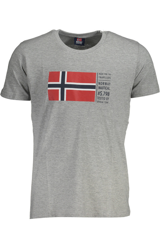 SZARY T-SHIRT MĘSKI Z KRÓTKIM RĘKAWEM Norway 1963