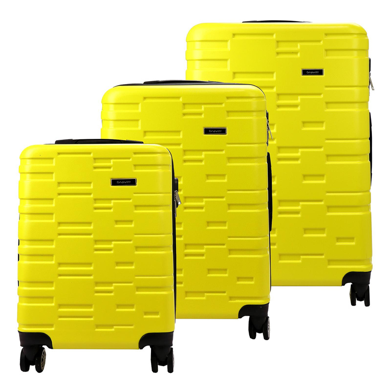 Gravitt zestaw 3 walizek podróżnych na kółkach materiał ABS zamek na kod