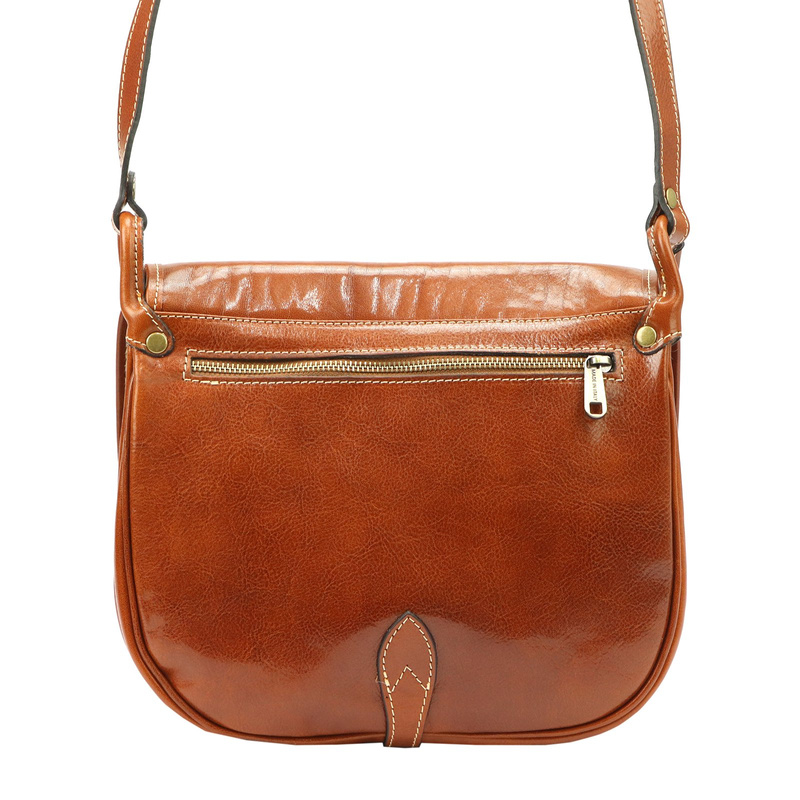 Florence skórzana damska listonoszka torebka na ramię dwukomorowa