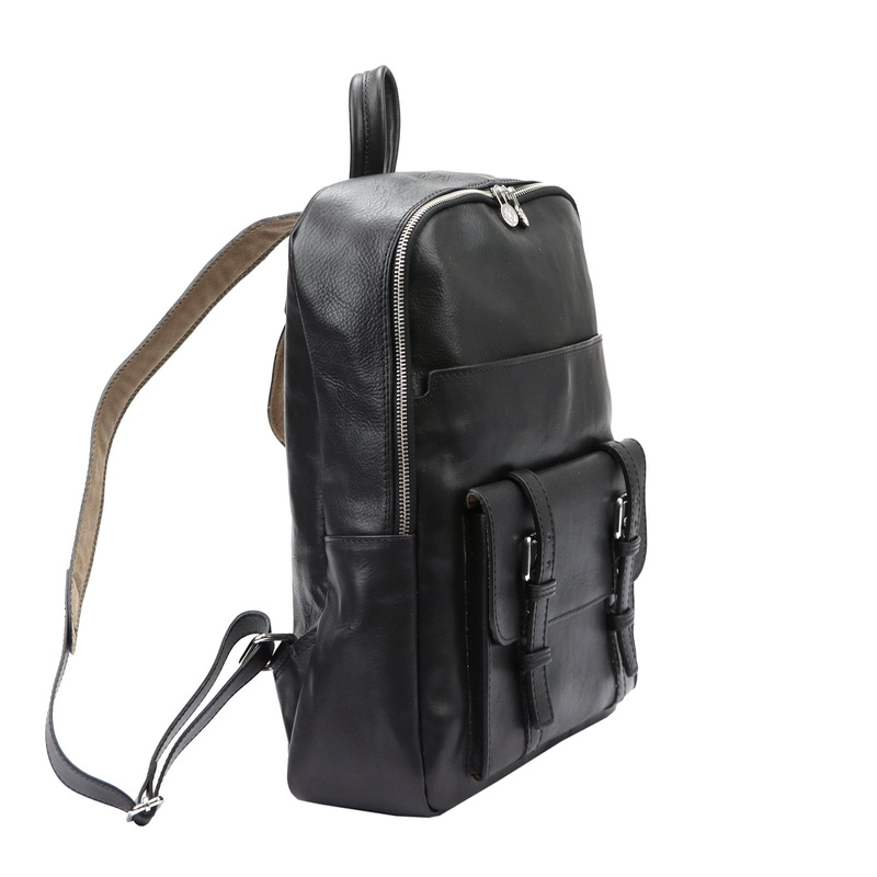 Florence Duży praktyczny damski plecak miejski skóra naturalna kieszenie