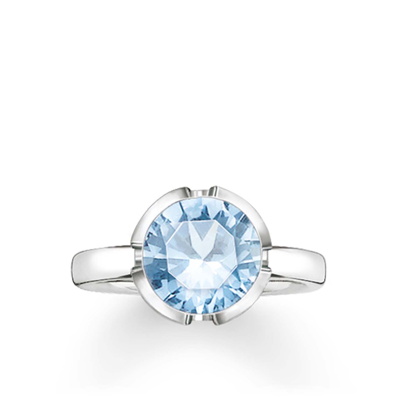 Biżuteria THOMAS SABO 036-009-31-52. Pierścionek, Kolor niebieski srebrny. Kobieta.