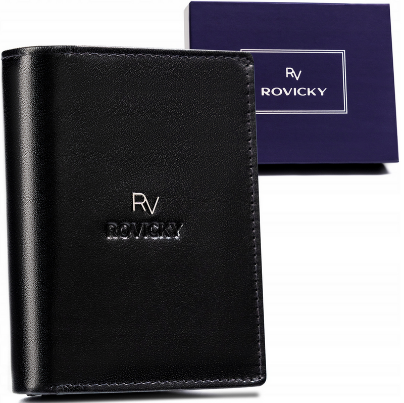 Rozbudowany portfel męski z systemem RFID Rovicky