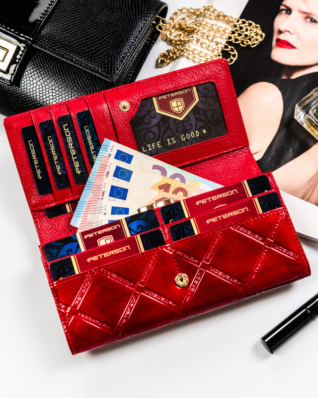 Damski Portfel BADURA B-72401P-SH skóra naturalna