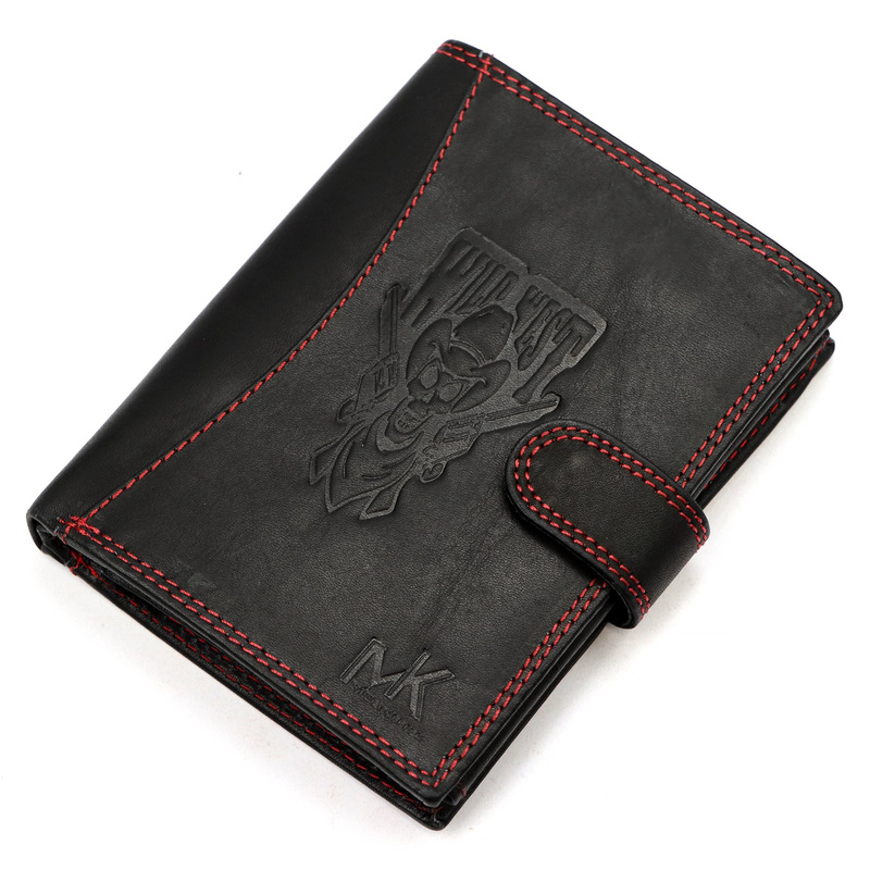 Money Kepper męski portfel skóra naturalna pionowy zamykany styl WILD WEST