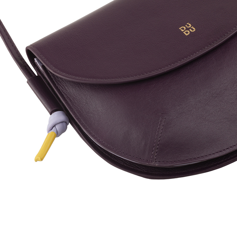 Designerska damska listonoszka skórzana torebka przez ramię z klapą DUDU