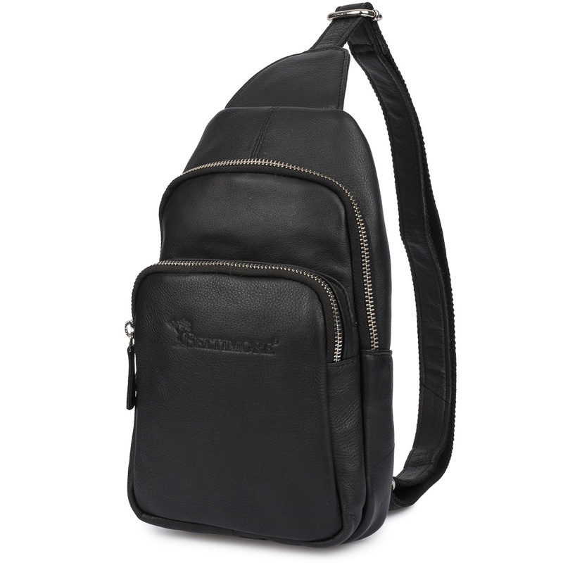 Plecak skórzany saszetka nerka przez ramię crossbody uniseks modna torba dwukomorowa S09
