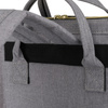 Plecak damski z poliestru w szarym kolorze zamykany bezpiecznym suwakiem - Peterson