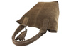 Shopper bag - torebka damska zamszowa - Czarna 