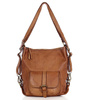 Torba skórzana dla wymagających z opcją plecak old school leather bag - MARCO MAZZINI camel