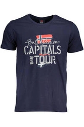 NORWEGIA 1963 MĘSKA NIEBIESKA KOSZULKA Z KRÓTKIM RĘKAWEM