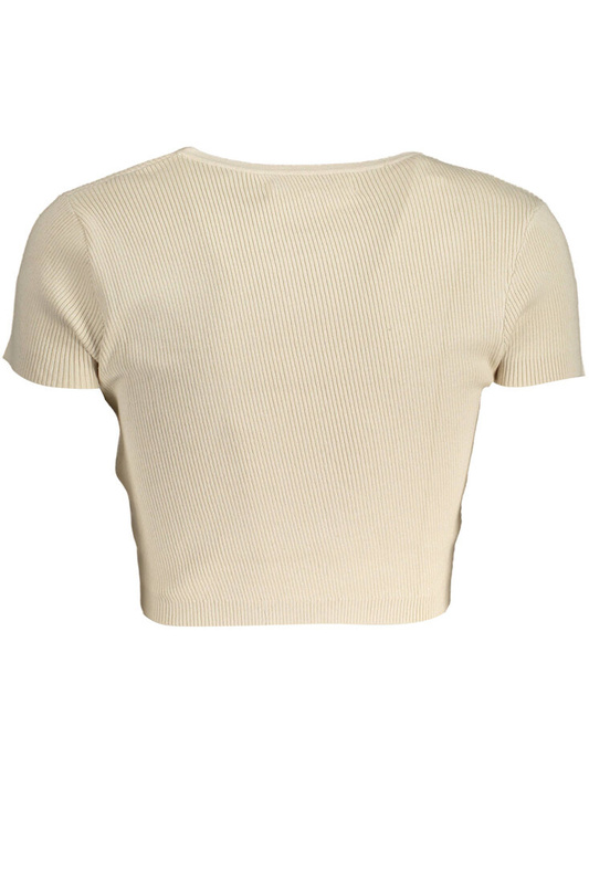 DAMSKI T-SHIRT Z KRÓTKIM RĘKAWEM CALVIN KLEIN BEŻOWY