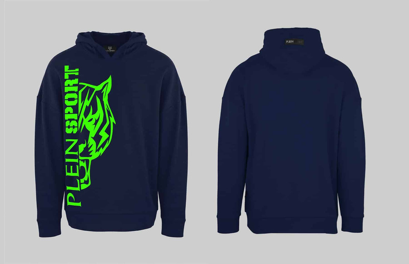 Bluza marki Plein Sport model FIPSC131285 kolor Niebieski. Odzież męska. Sezon: Cały rok