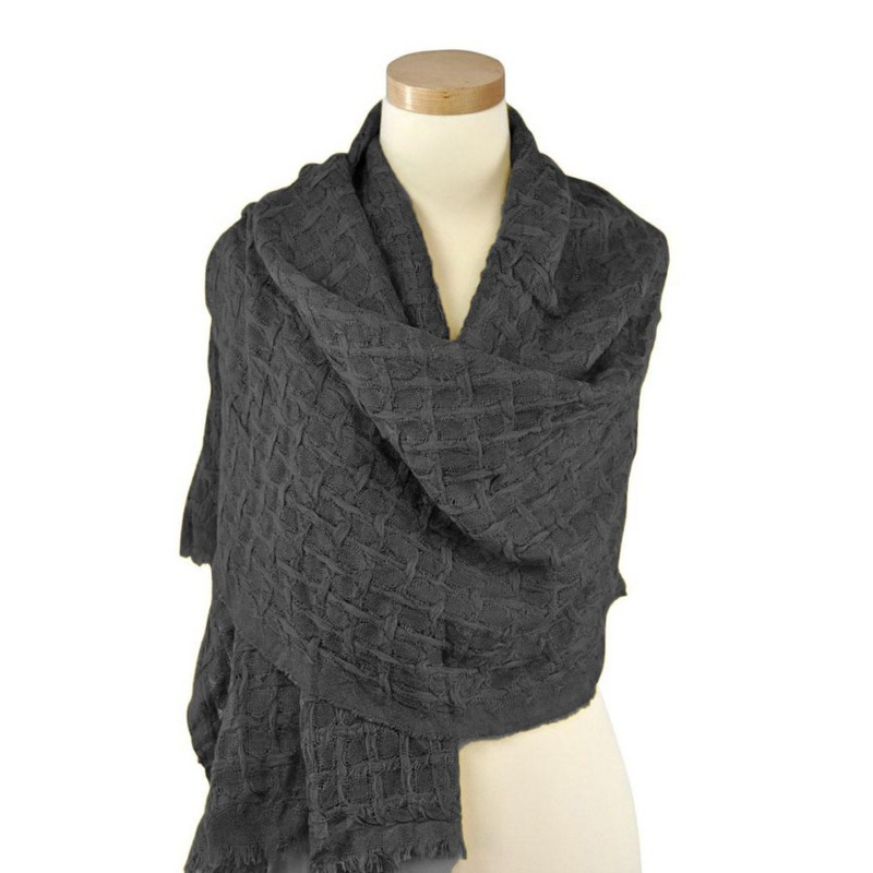 Szal Wełną Przeplatany