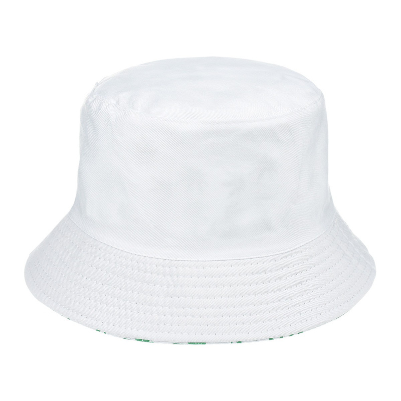 Biały kapelusz dwustronny bucket hat wędkarski modny kap-m4