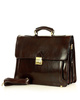 Teczka męska skórzana MARCO MAZZINI handmade - ROBERTO Classic ciemny brąz