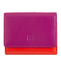 DUDU Damski skórzany stylowy kompaktowy portfel mała portmonetka