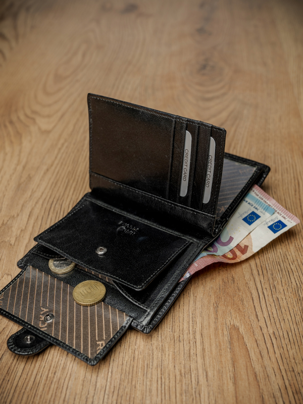 Skórzany stylowy duży rozbudowany Rovicky z RFID