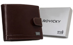 Elegancki Skórzany męski portfel Rovicky z RFID