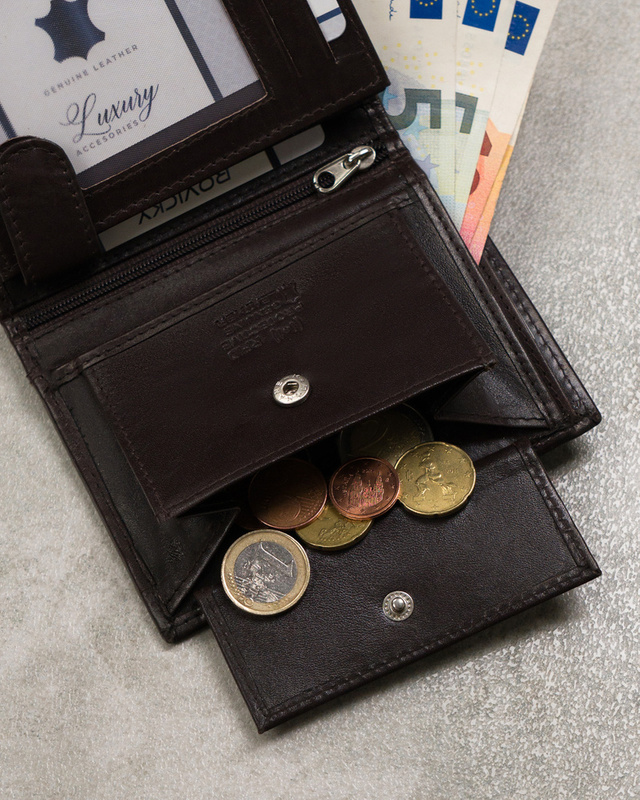 Rozbudowany duży Skórzany męski portfel Wild RFID