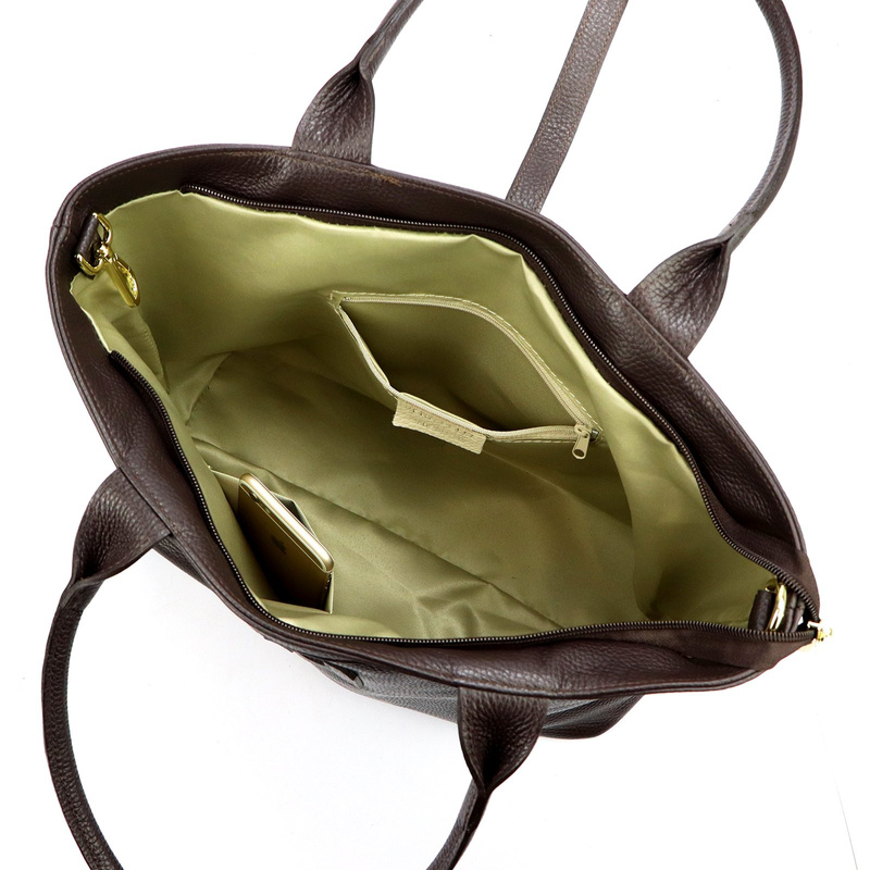 Stylowa Damska duża shopperbag skórzana elegancka torebka na ramię Luka