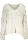 BIA�Y SWETER DESIGUAL DAMSKI