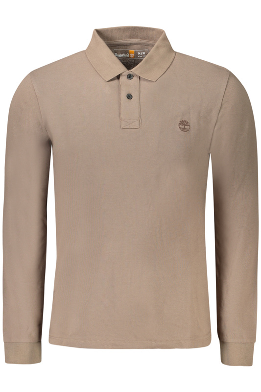 TIMBERLAND MĘSKA KOSZULKA POLO Z DŁUGIM RĘKAWEM, BRĄZOWA