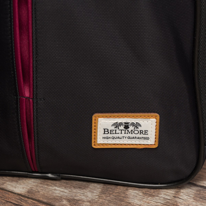 Plecak Podróżny Lekki Bagaż Podręczny Samolotowy Ryanair Wizzair Beltimore czarno bordowy Q77