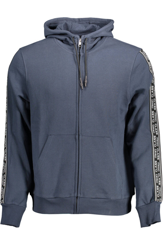 BLUZA KLASA CAVALLI Z ZAMKIEM MĘSKA NIEBIESKA