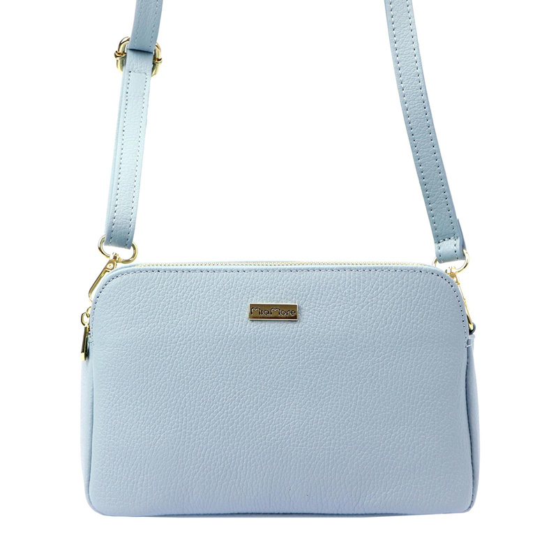 MiaMore Listonoszka Damska Skóra Naturalna Torebka Na Ramię 3 Komory