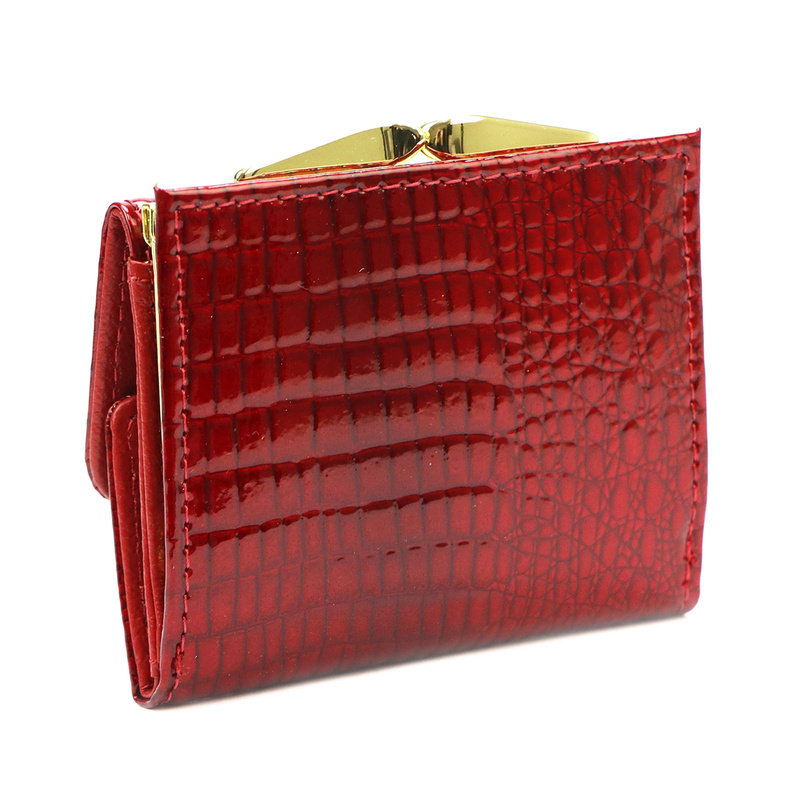 Lakierowana mała damska portmonetka marki Gregorio