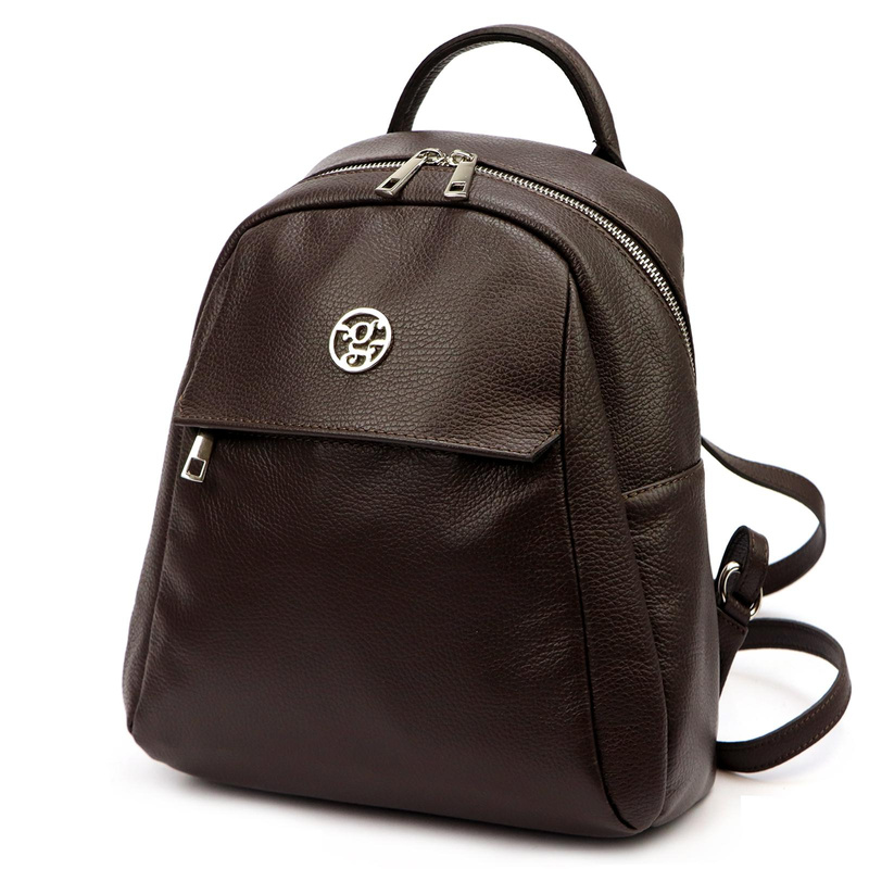 Gregorio damski miejski plecak-torebka skóra naturalna z kieszeniami