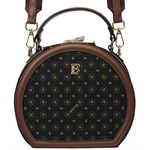 BRICIOLE listonoszka damska skóra ekologiczna torebka na ramię okrągła