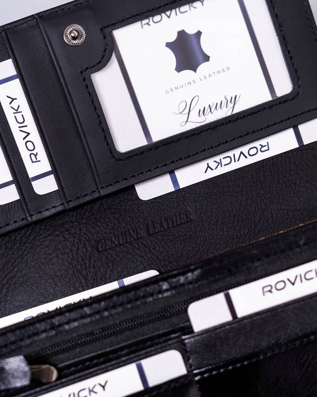 Rovicky portfel damski podłużny duży skóra eko i naturalna pikowany duży