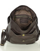 MARCO MAZZINI Miejski plecak skórzany w stylu old look handmade leather ciemny brąz caffe
