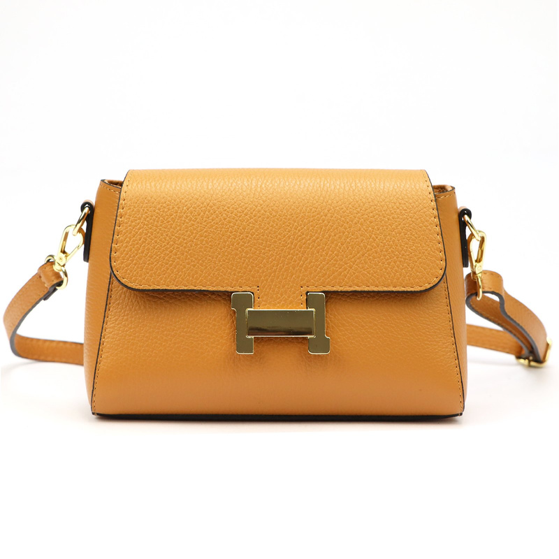 Luka damska listonoszka skóra naturalna torebka przez ramię z klapą