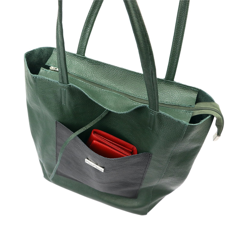 Shopperbag damska skórzana na ramię duża MiaMore
