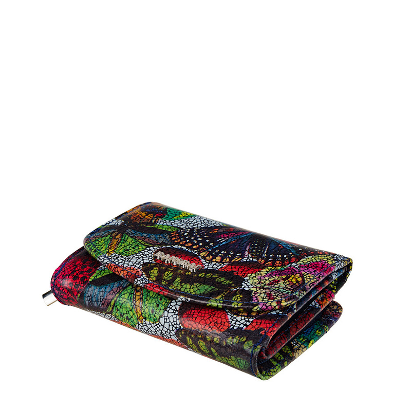 Portfel skórzany damski w motyle kolorowy RFID BajuBaj PD1202cs13 RFID