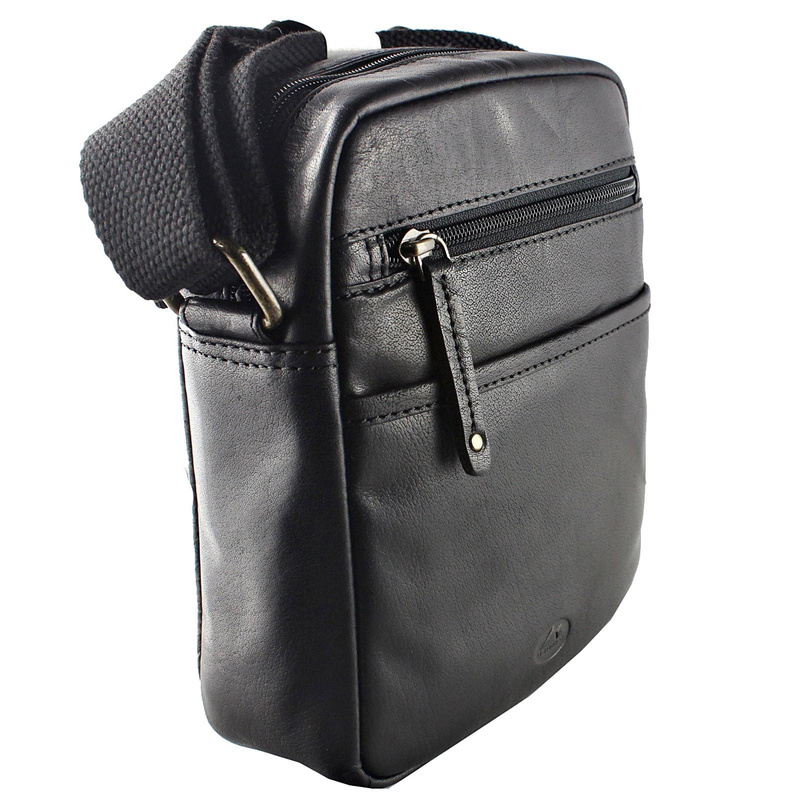 EL FORREST Saszetka męska skóra naturalna torba na ramię z kieszeniami