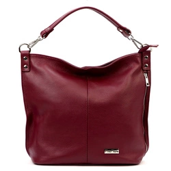 Damska stylowa skórzana torebka na ramię shopper z kieszeniami MiaMore