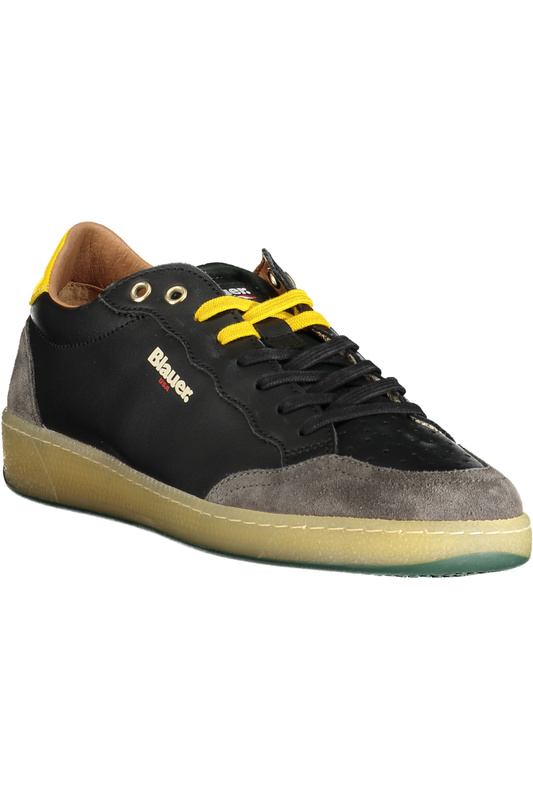 BLAUER Sneakersy Męskie Skórzane Buty Sportowe Casual Sznurowane Logo