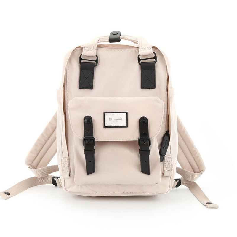 Pojemny, beżowy miejski plecak z miejscem na laptopa - Himawari