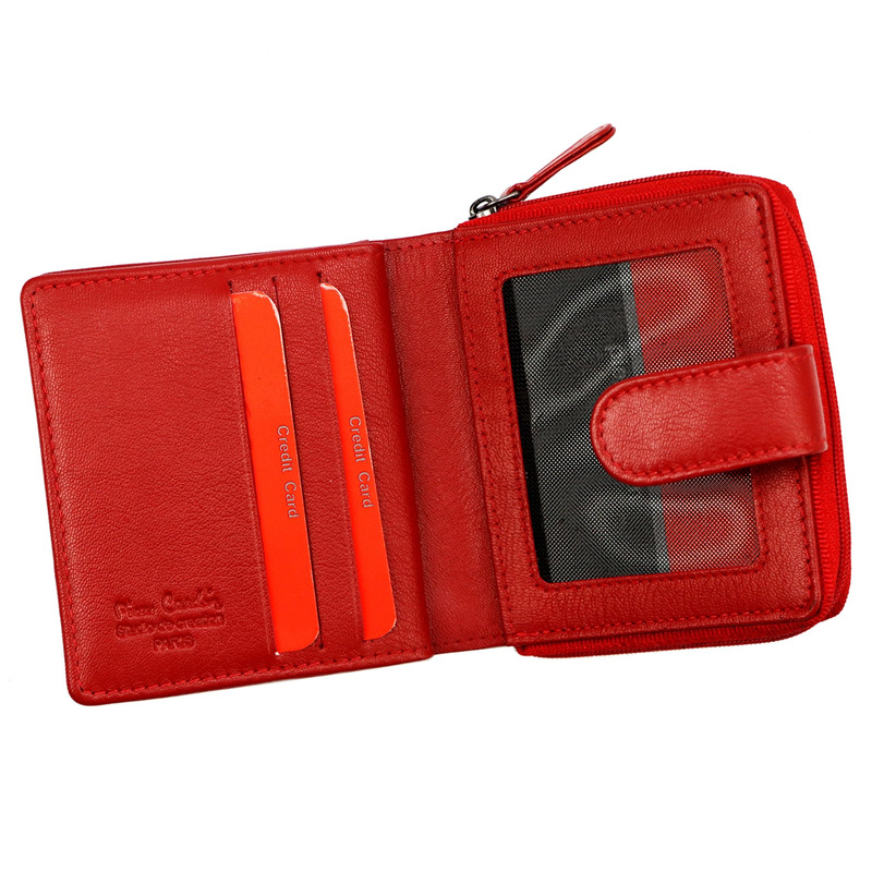 Pierre Cardin damska portmonetka skóra naturalna pionowy portfel zatrzask