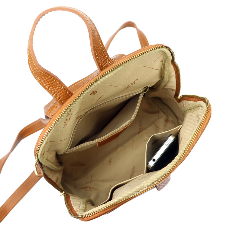 Damski miejski pojemny plecak z prawdziwej skóry z kieszeniami MiaMore