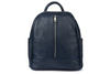 Granatowy Włoski Plecak Skórzany A4 damski pojemny solidny C78
