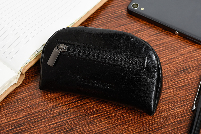 Czerwone skórzane etui na klucze pieniądze Beltimore G85