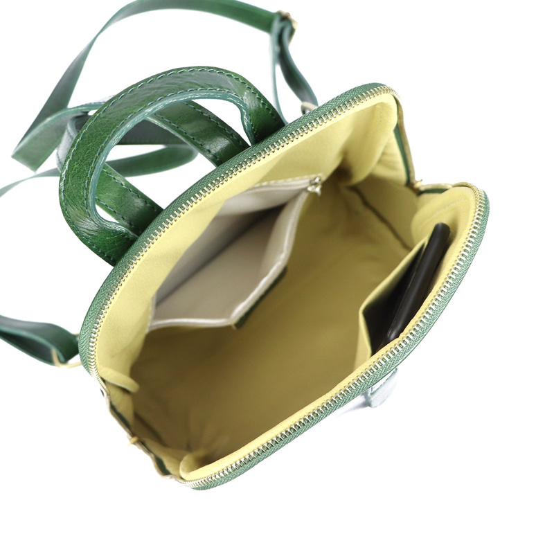 Florence Miejski Damski plecak skóra naturalna z kieszeniami na suwak