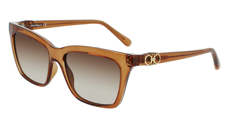 Okulary FERRAGAMO SF1027S-210. Okulary przeciwsłoneczne, Kolor brązowy. Kobieta.