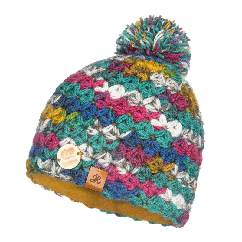 Ciepła czapka zimowa z pomponem Handmade